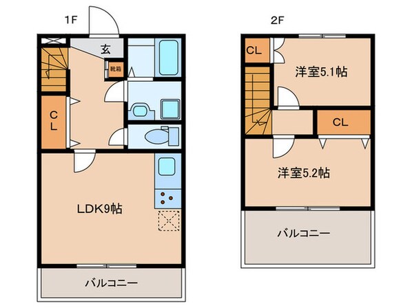 エルマージュ安朱の物件間取画像